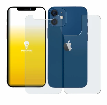 Image of the device Apple iPhone 12 mini (Front+Back) with a wide variety of screen protectors.