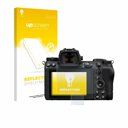 Front side of a product packaging with the brand logo upscreen. Next to it is the device Nikon Z 6 II shown with the correspon