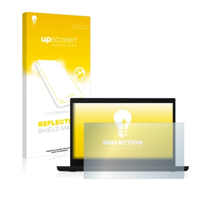 Front side of a product packaging with the brand logo upscreen. Next to it is the device Lenovo ThinkPad L15 shown with the co