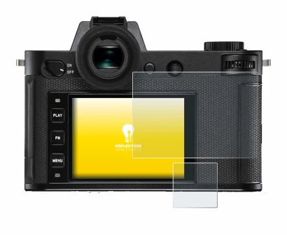 Image of the device Leica SL2-S with a wide variety of screen protectors.