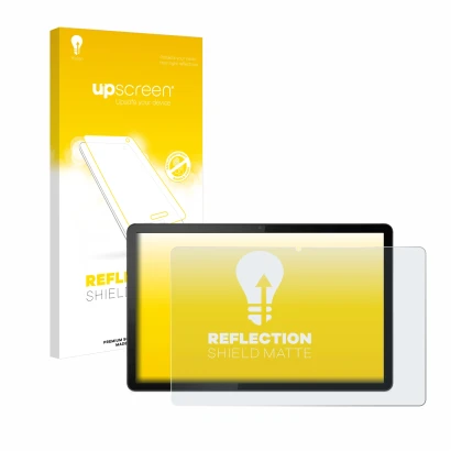 Front side of a product packaging with the brand logo upscreen. Next to it is the device Lenovo Tab P11 (Landscape) shown with