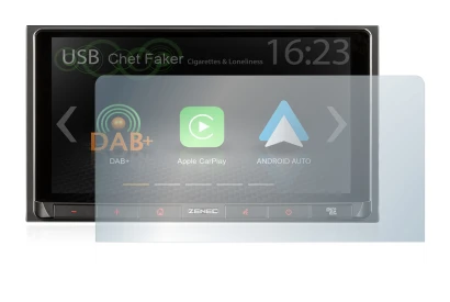 Image of the device Zenec Z-N528 with a wide variety of screen protectors.