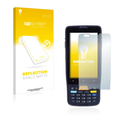 Front side of a product packaging with the brand logo upscreen. Next to it is the device Datalogic Memor K shown with the corr