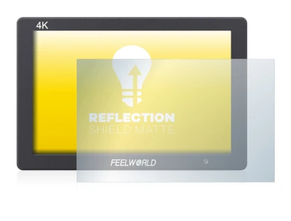 Image of the device Feelworld FW279 7" with a wide variety of screen protectors.