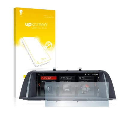 Front side of a product packaging with the brand logo upscreen. Next to it is the device BMW 5 F10 2014 Professional 10,2