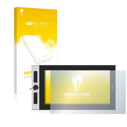 Front side of a product packaging with the brand logo upscreen. Next to it is the device XP-Pen Innovator 16 shown with the co
