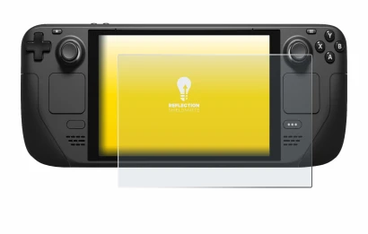 Image of the device Valve Steam Deck with a wide variety of screen protectors.