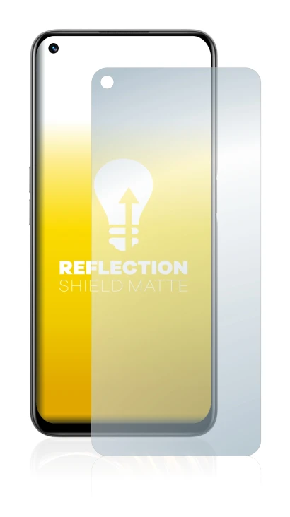 Image of the device realme 8i with a wide variety of screen protectors.