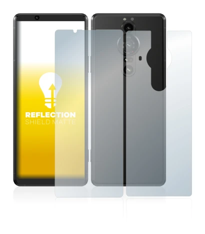 Image of the device Sony Xperia Pro-I (Front+Back) with a wide variety of screen protectors.