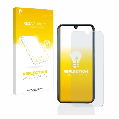 Front side of a product packaging with the brand logo upscreen. Next to it is the device Brondi Midnight Sky shown with the co