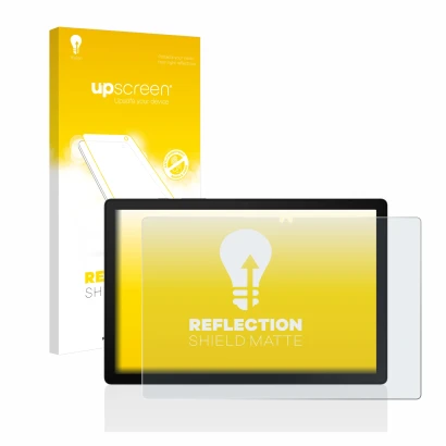 Front side of a product packaging with the brand logo upscreen. Next to it is the device Samsung Galaxy Tab A8 WiFi shown with