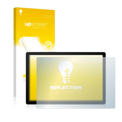 Front side of a product packaging with the brand logo upscreen. Next to it is the device Samsung Galaxy Tab A8 LTE shown with 