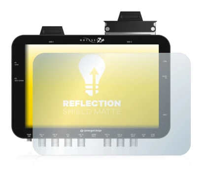 Image of the device Convergent Design Odyssey 7Q+ with a wide variety of screen protectors.