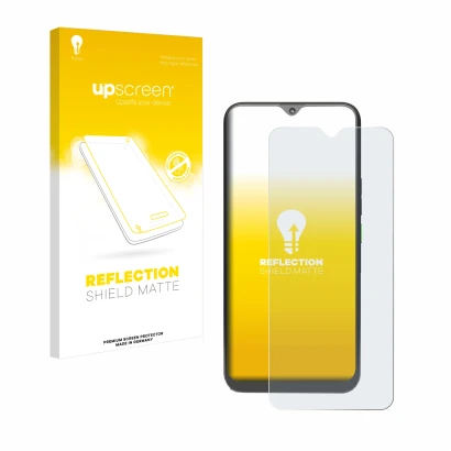 Front side of a product packaging with the brand logo upscreen. Next to it is the device 4G Systems Rephone shown with the cor
