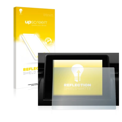 Front side of a product packaging with the brand logo upscreen. Next to it is the device Renault Captur Easy Link 7" shown wit