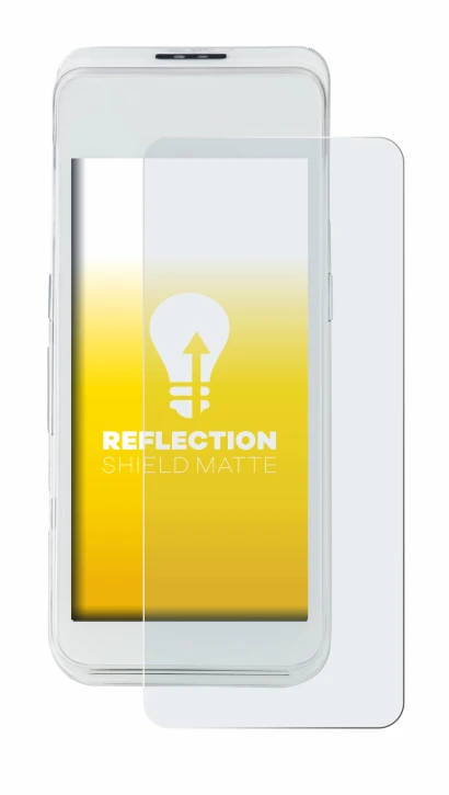 Image of the device Pax A920 Pro with a wide variety of screen protectors.