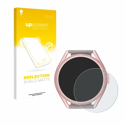 Front side of a product packaging with the brand logo upscreen. Next to it is the device Michael Kors Access MKGO Gen 5E MKT 5