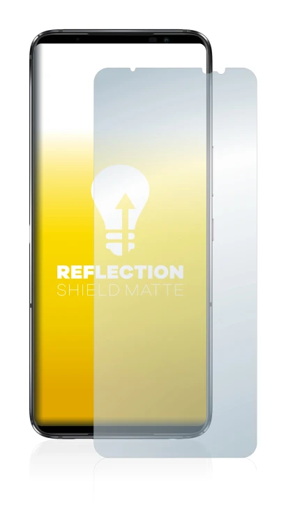 Image of the device ASUS ROG Phone 6 with a wide variety of screen protectors.