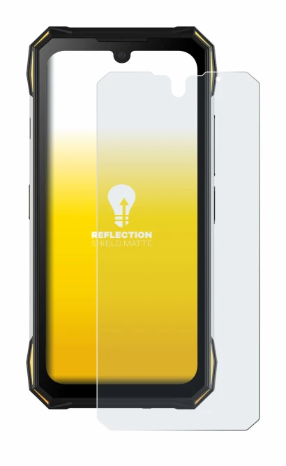 Image of the device Doogee S89 Pro with a wide variety of screen protectors.