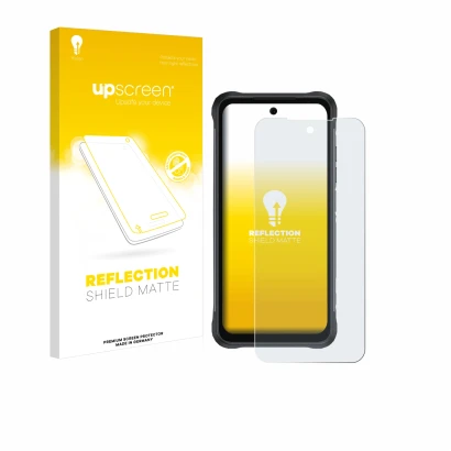 Front side of a product packaging with the brand logo upscreen. Next to it is the device Umidigi Bison 2 Pro shown with the co