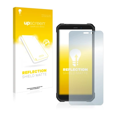 Front side of a product packaging with the brand logo upscreen. Next to it is the device Oukitel WP20 Pro shown with the corre