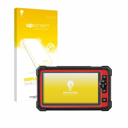 Front side of a product packaging with the brand logo upscreen. Next to it is the device Launch X-431 CRP919E shown with the c