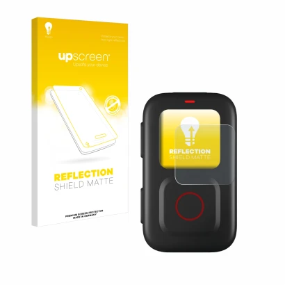 Front side of a product packaging with the brand logo upscreen. Next to it is the device GoPro Remote shown with the correspon