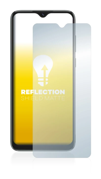 Image of the device Blackview A55 with a wide variety of screen protectors.