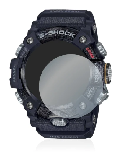 Image of the device Casio G-Shock Mudmaster GG-B100-1AER with a wide variety of screen protectors.