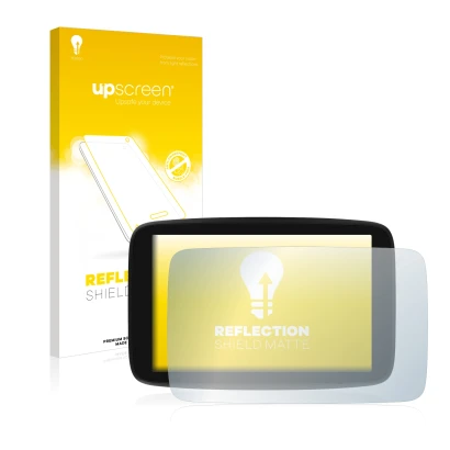 Front side of a product packaging with the brand logo upscreen. Next to it is the device TomTom GO Exclusive shown with the co