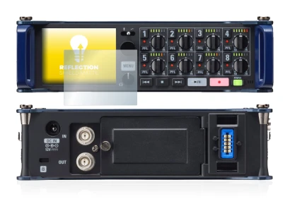Image of the device Zoom F8 field recorder with a wide variety of screen protectors.