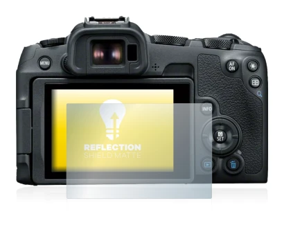 Image of the device Canon EOS R8 with a wide variety of screen protectors.