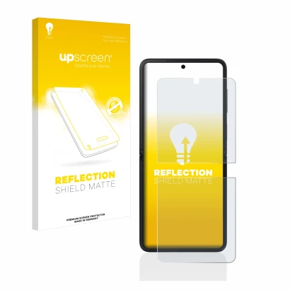 Front side of a product packaging with the brand logo upscreen. Next to it is the device Oppo Find N2 Flip shown with the corr