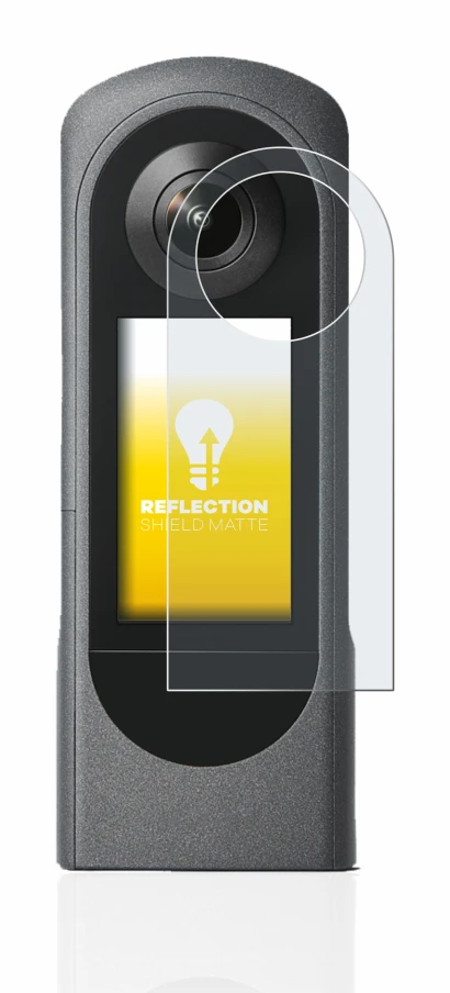 Image of the device Ricoh Theta X with a wide variety of screen protectors.