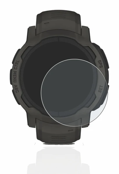 Image of the device Garmin Instinct 2 Solar with a wide variety of screen protectors.