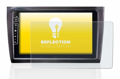 Image of the device Dynavin D8-DF56 9" with a wide variety of screen protectors.