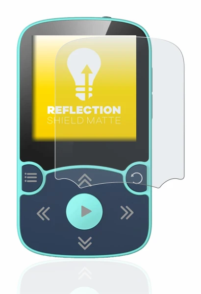 Image of the device AGPtek A65X MP3 Player with clip with a wide variety of screen protectors.