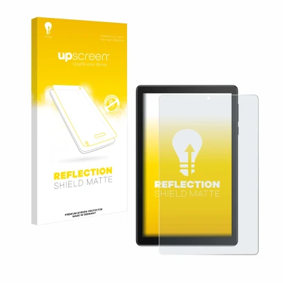 Front side of a product packaging with the brand logo upscreen. Next to it is the device TCL Tab 8V shown with the correspondi