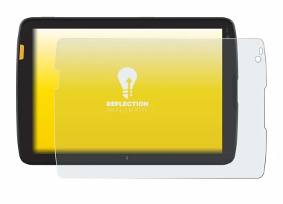 Image of the device Zebra ET40 8" with a wide variety of screen protectors.