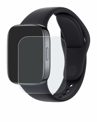 Image of the device Xiaomi Redmi Watch 3 with a wide variety of screen protectors.
