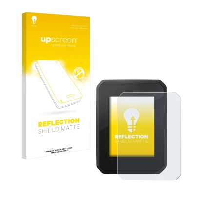 Front side of a product packaging with the brand logo upscreen. Next to it is the device FIT Display Compact shown with the co
