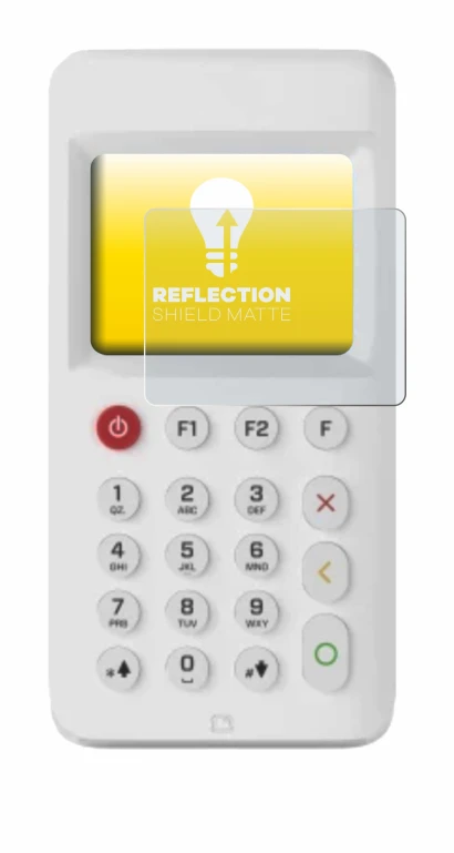 Image of the device myPOS Go 2 with a wide variety of screen protectors.