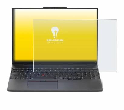 Image of the device Lenovo ThinkPad E16 Gen 1 with a wide variety of screen protectors.