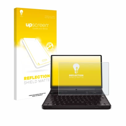 Front side of a product packaging with the brand logo upscreen. Next to it is the device GPD Win Max 2 2023 shown with the cor