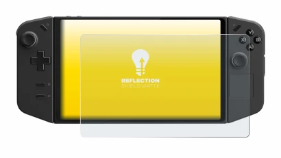 Image of the device Lenovo Legion Go with a wide variety of screen protectors.