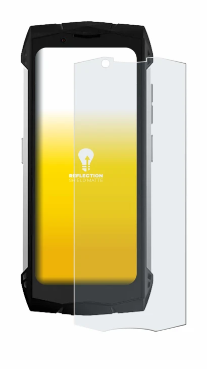 Image of the device Doogee S Mini with a wide variety of screen protectors.