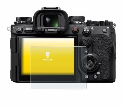 Image of the device Sony Alpha 9 III with a wide variety of screen protectors.
