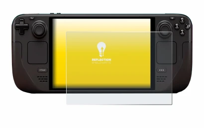 Image of the device Valve Steam Deck OLED with a wide variety of screen protectors.