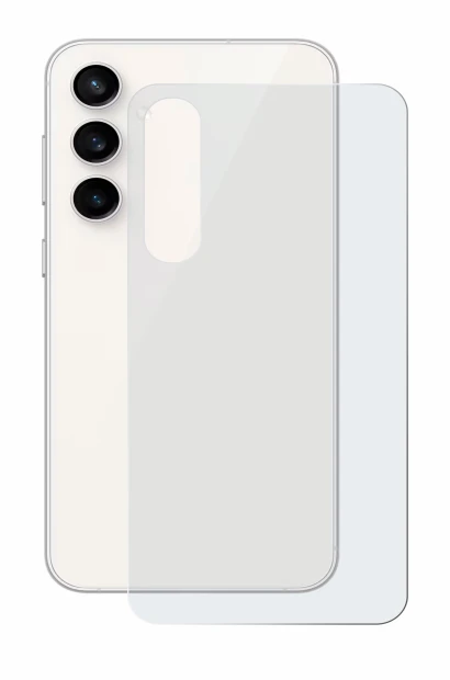 Image of the device Samsung Galaxy S23 FE (Back) with a wide variety of screen protectors.
