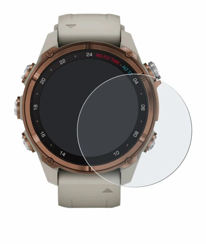 Image of the device Garmin Descent Mk3 (43 mm) with a wide variety of screen protectors.